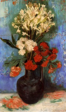 Vase with Carnations and Other Flowers Vincent van Gogh Oil Paintings